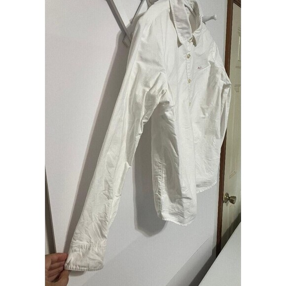 Vineyard Vines White Dress Shirt Button Down Pink Whale Shep Ian Size 10 Medium - Picture 2 of 9